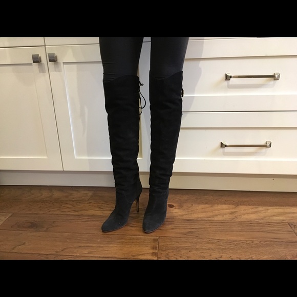 Chloe Suede Over the Knee Boots - Picture 2 of 9